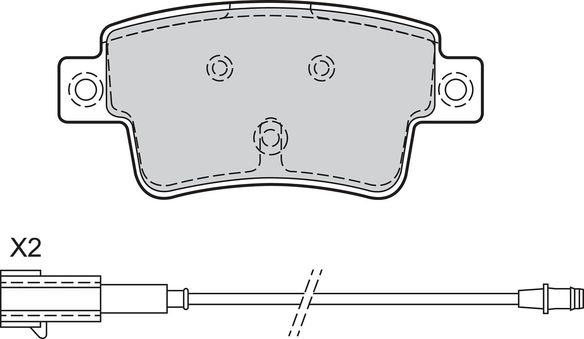 Jeu de 4 plaquettes de frein VALEO ref. 302127